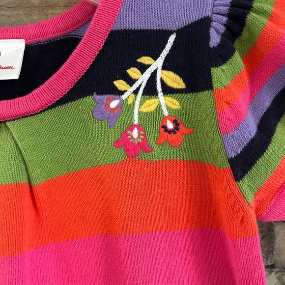 Hanna Andersson rainbow stripe sweater dress size 120 6/7 - Picture 2 of 4